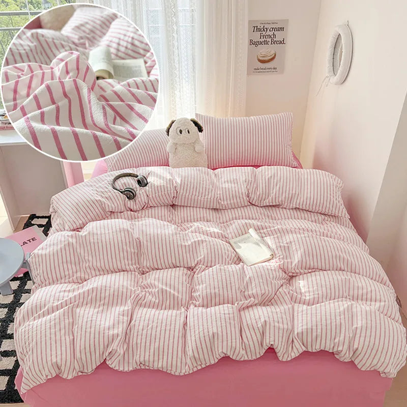 SoftStripe Cozy Bedding Set