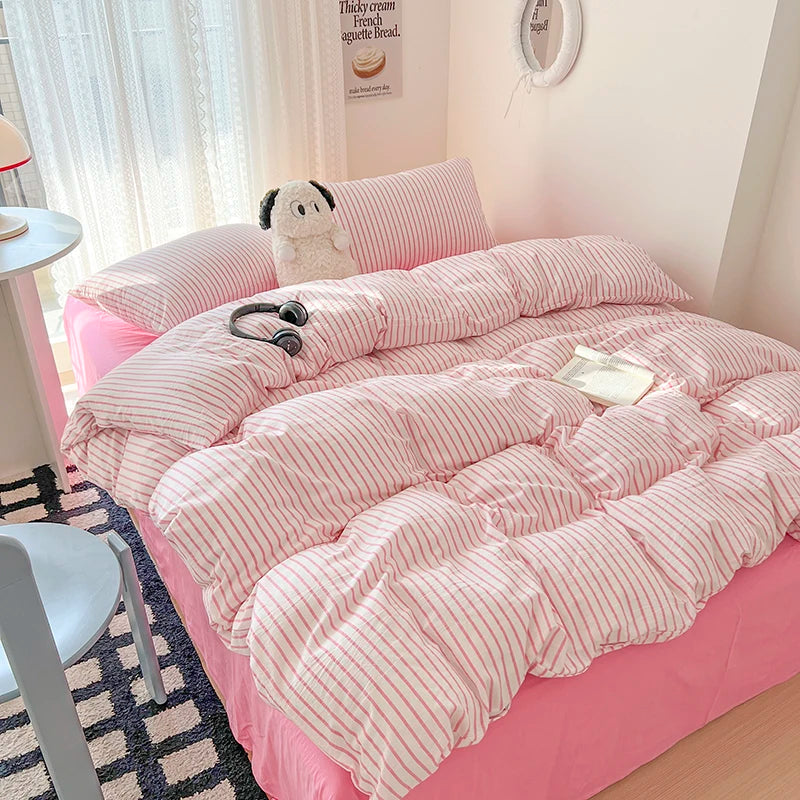 SoftStripe Cozy Bedding Set