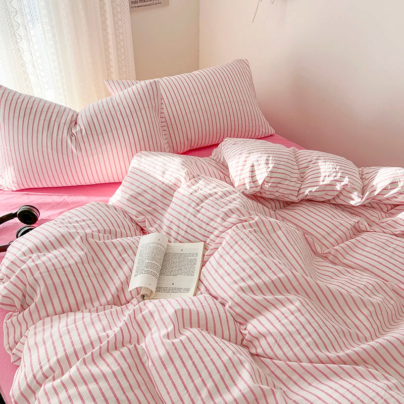 SoftStripe Cozy Bedding Set