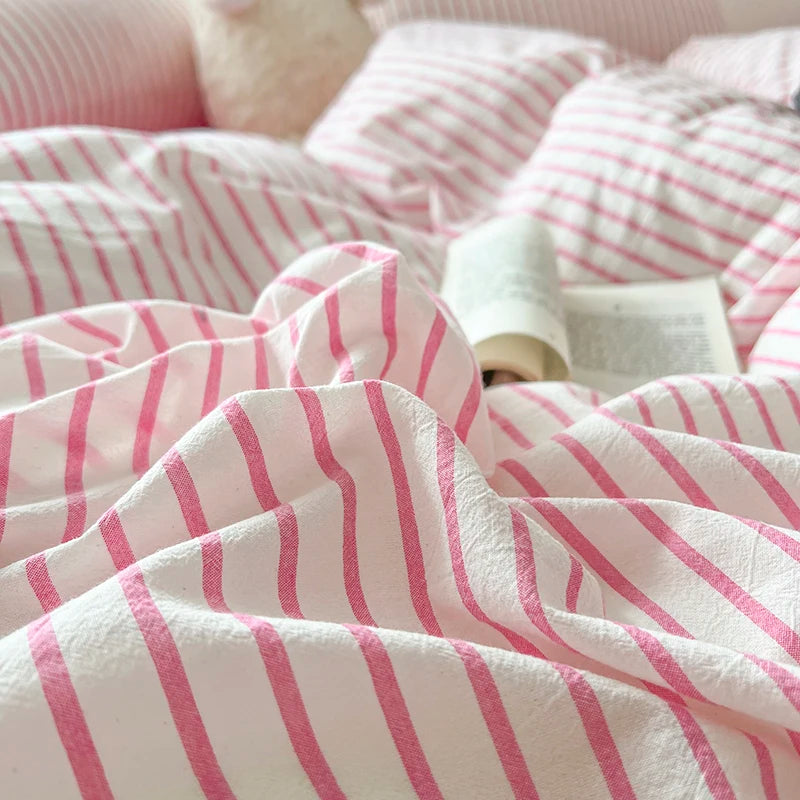 SoftStripe Cozy Bedding Set